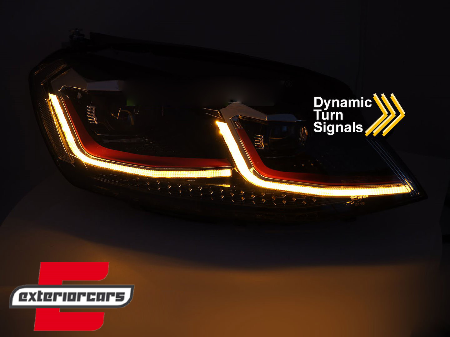 Full LED prednja svjetla SEQ žmigavci GTI look / VW Golf 7.5 Facelift (2017-2019) - Slika 3