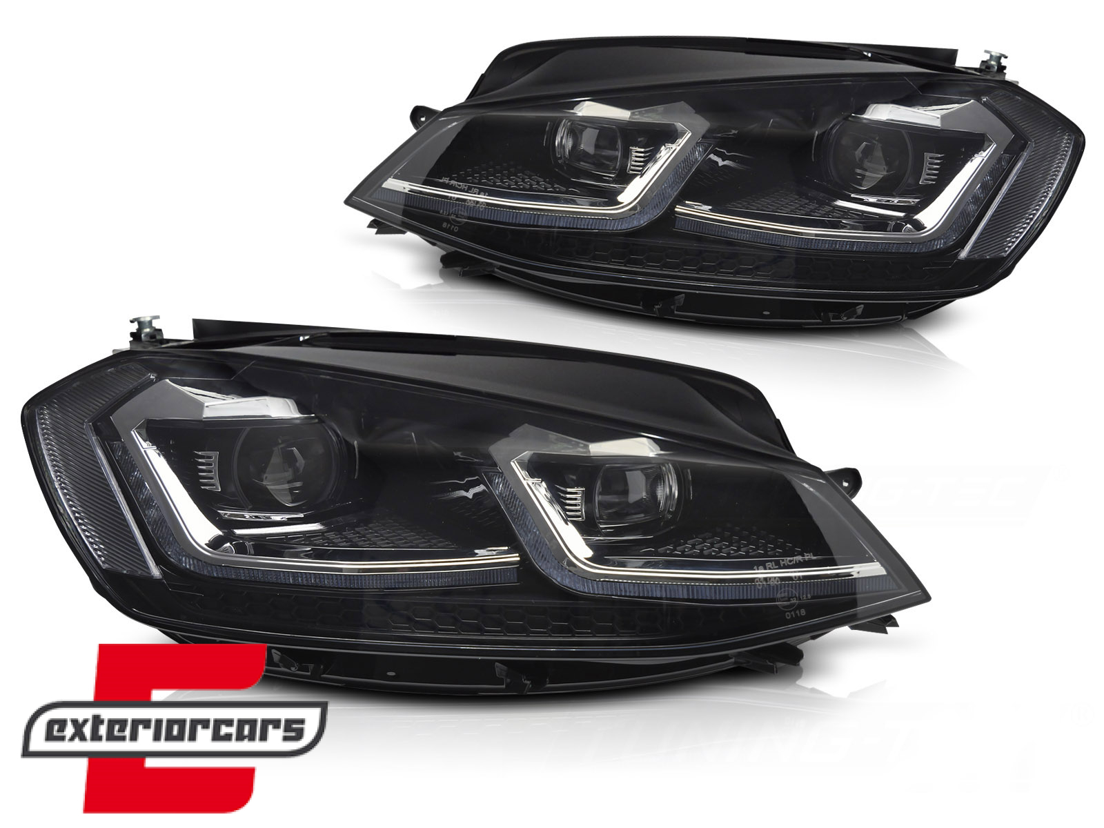 Full LED prednja svjetla SEQ žmigavci R line look / VW Golf 7.5 Facelift (2017-2019) - Slika 2
