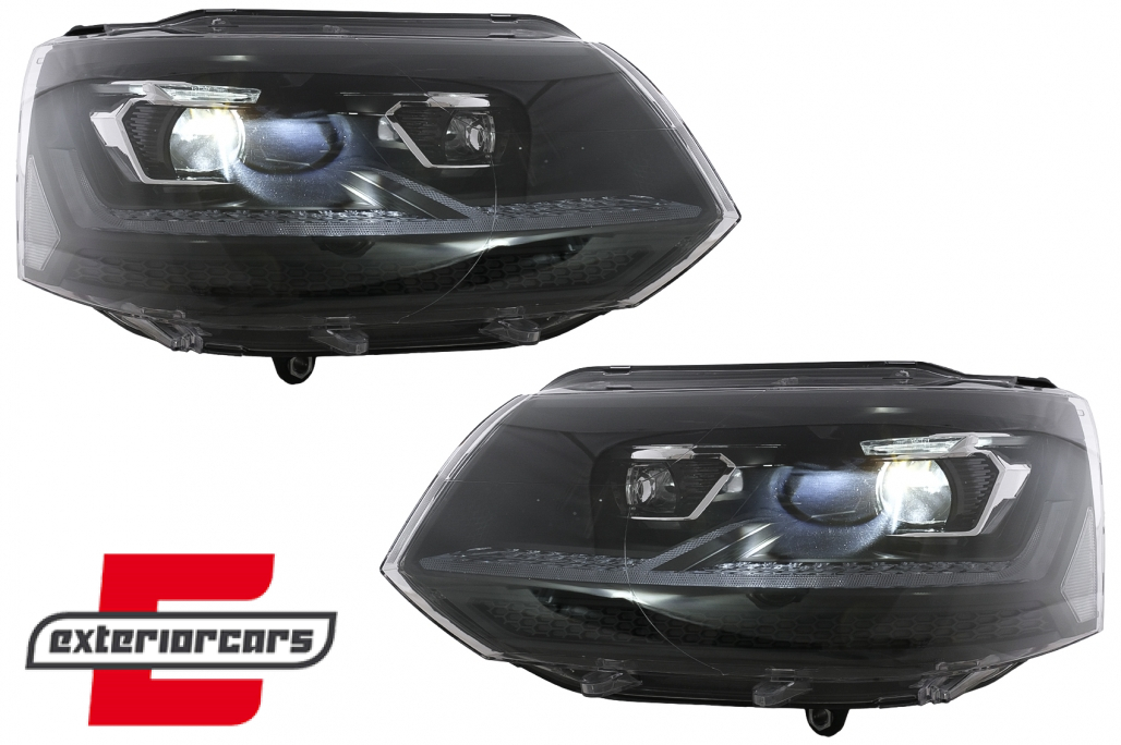 Full LED prednja svjetla (crna) / VW Transporter Caravelle Multivan T5.1 Facelift (2010-2015) - Slika 18