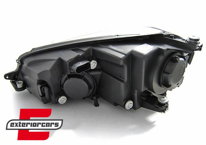 Prednja svjetla 3D LED U-dizajn (crna/crvena lajsna) / Volkswagen Golf VII (2012-2017) - Slika 4