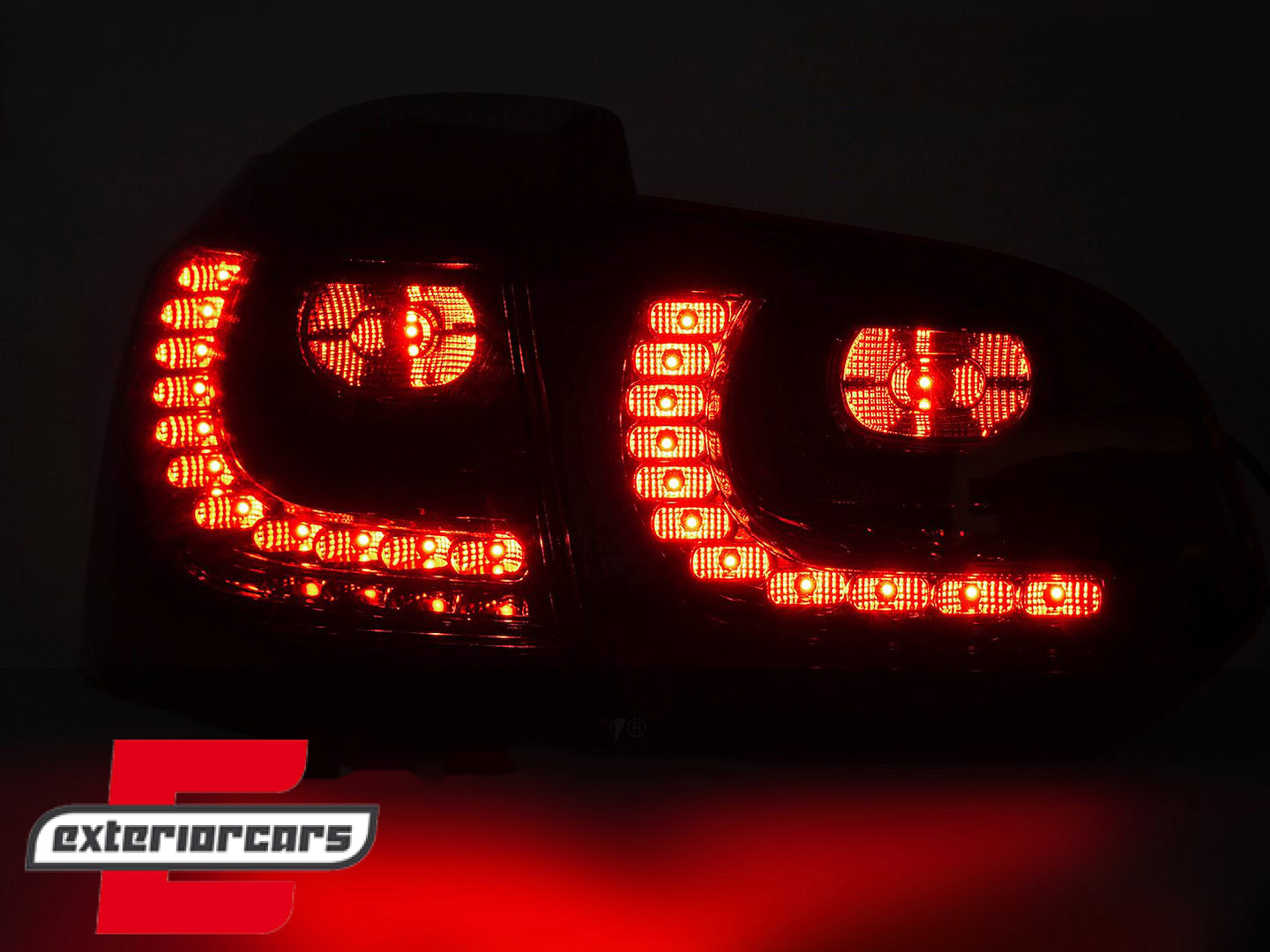 Full LED stražnja svjetla SEQ žmigavci R20 dizajn (smoke) / VW Golf 6 VI (2008-2013) - Slika 2