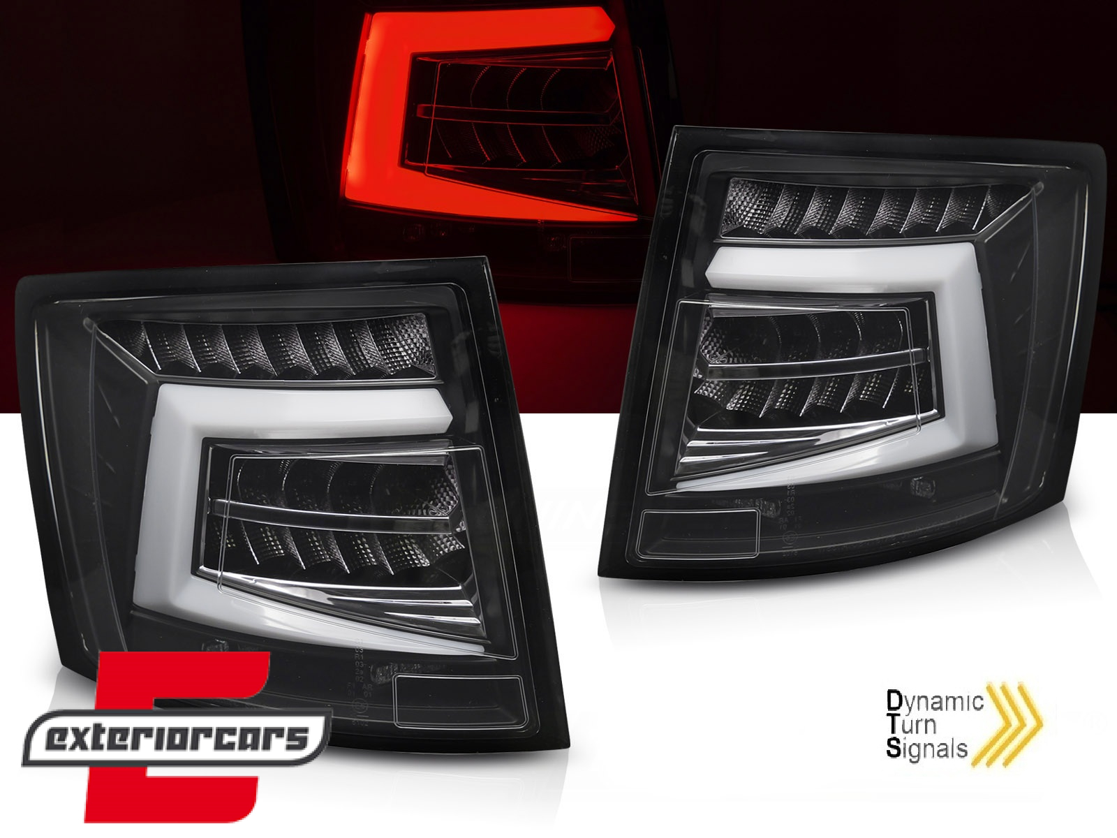 Full LED stražnja svjetla SEQ žmigavci (crna) / Škoda Octavia III karavan (2012-2019)