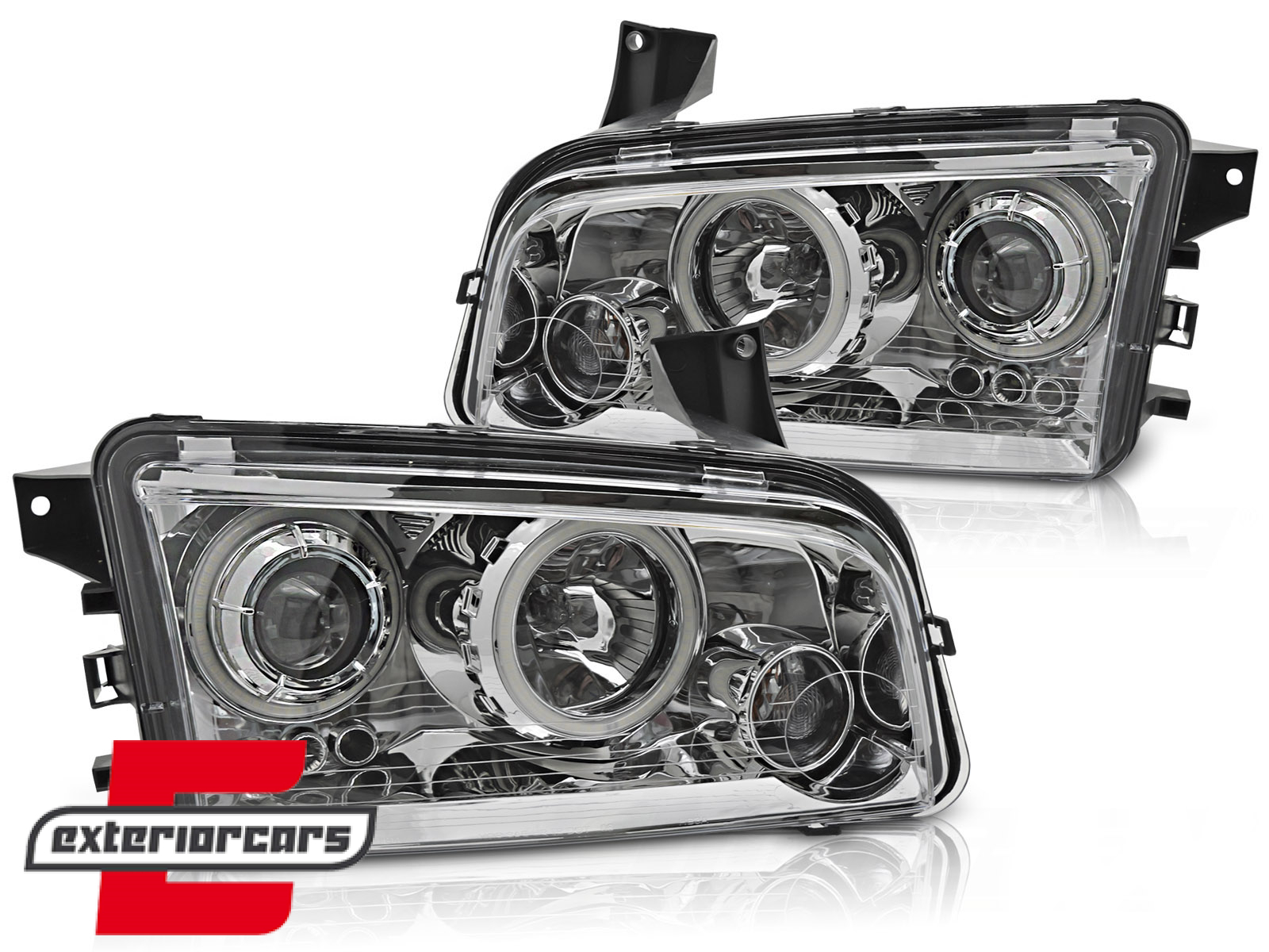 Prednja svjetla Angel Eyes (chrome) / DODGE CHARGER LX (2006-2010) - Slika 2