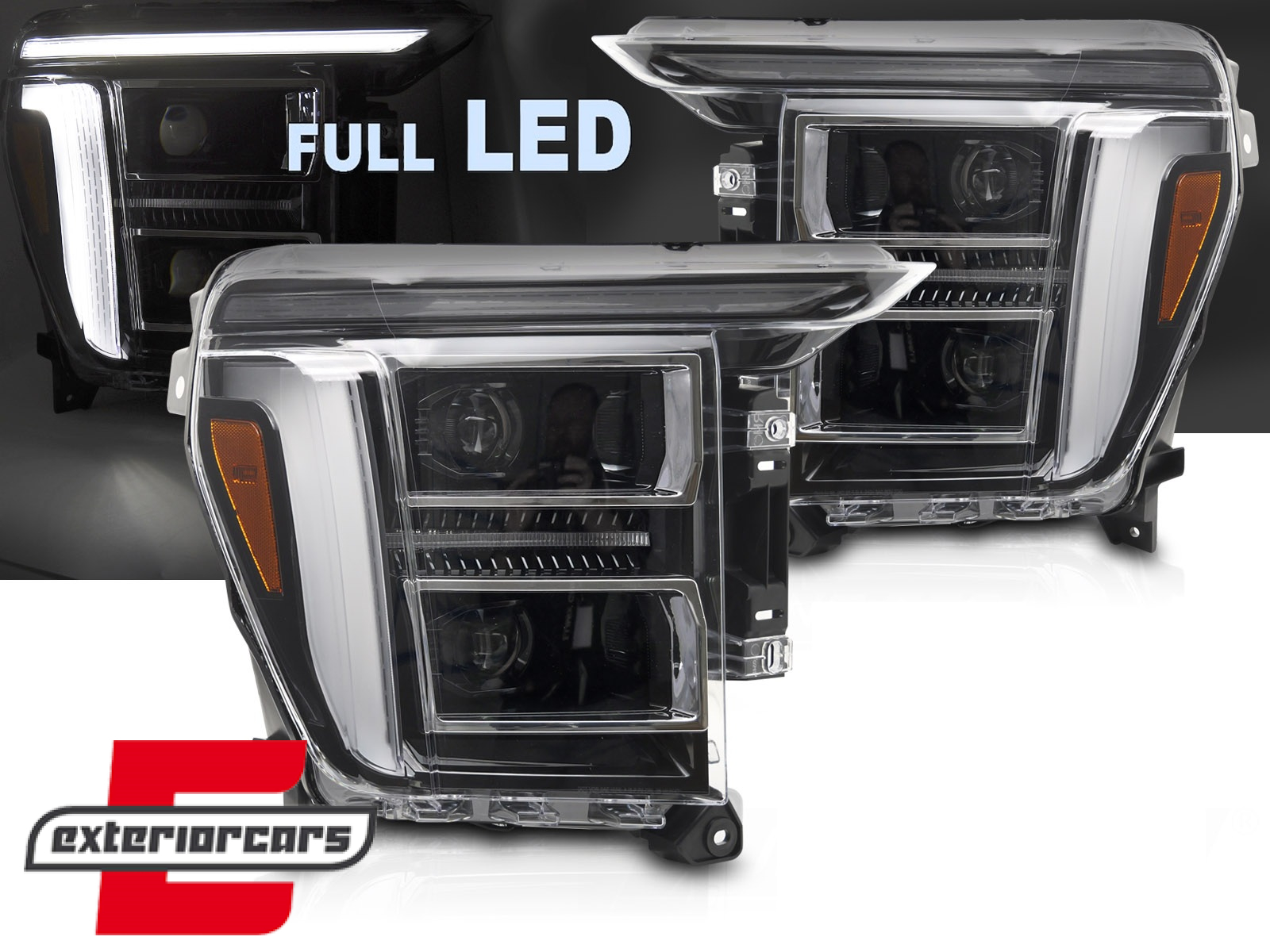 Full LED prednja svjetla LED DRL (crna) / FORD F150 Mk14 (2020-2023)