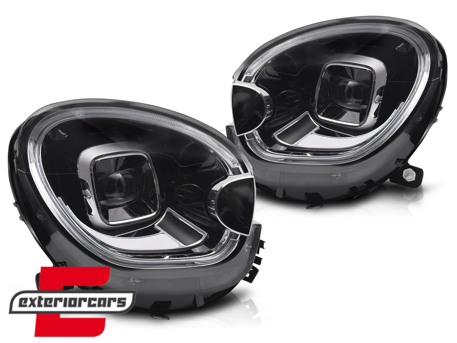 Full LED prednja svjetla LED DRL TubeLight dizajn (crna) / Mini Countryman R60 Paceman R61 (2010-2016) - Slika 2