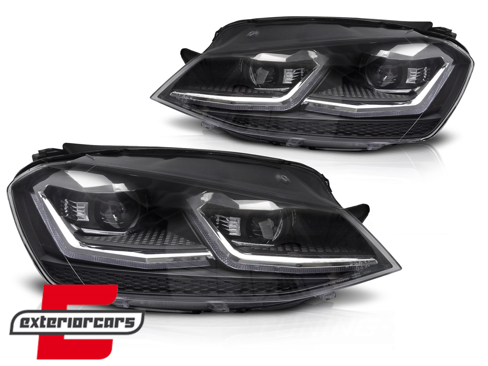 Prednja svjetla LED DRL SEQ žmigavci Facelift G7.5 R line look / VW Golf 7 VII (2012-2017) - Slika 2