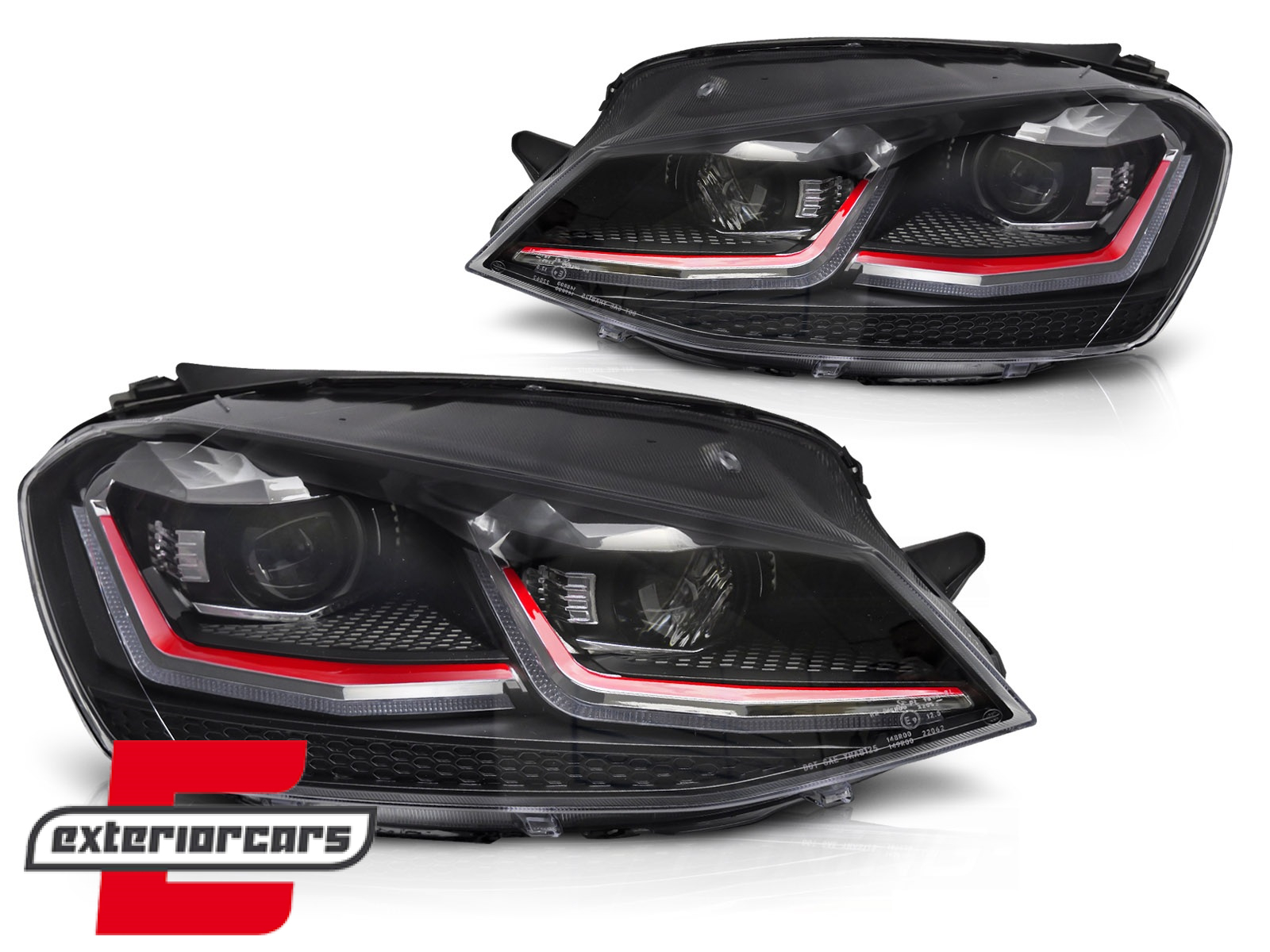 Prednja svjetla LED DRL SEQ žmigavci Facelift G7.5 GTI look / VW Golf 7 VII (2012-2017) - Slika 2