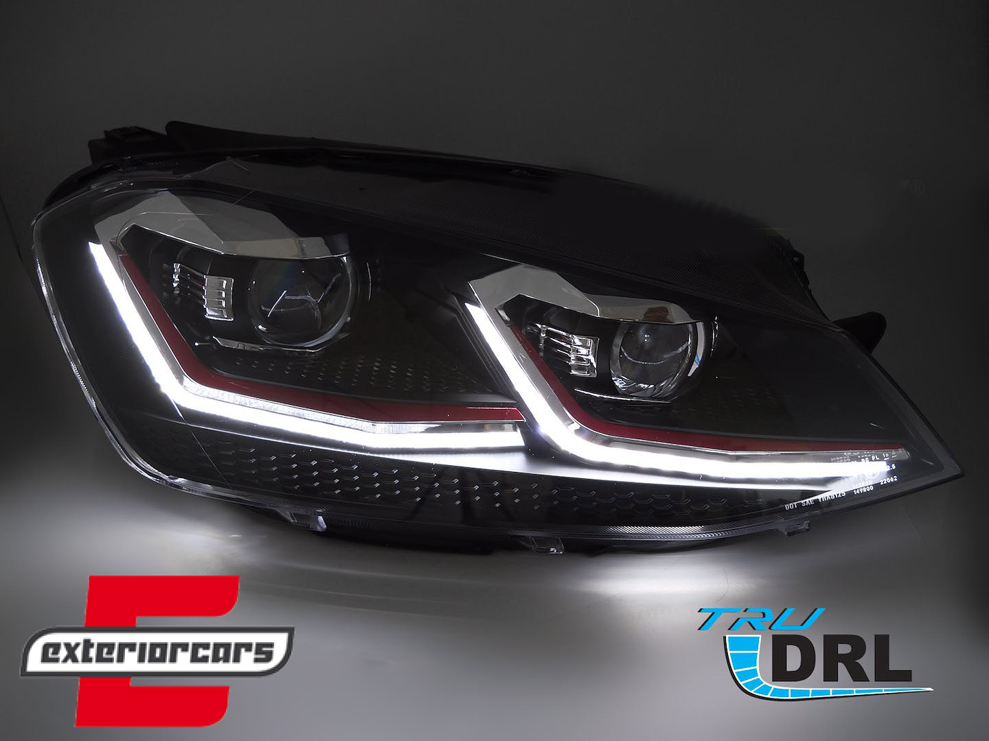 Prednja svjetla LED DRL SEQ žmigavci Facelift G7.5 GTI look / VW Golf 7 VII (2012-2017) - Slika 3