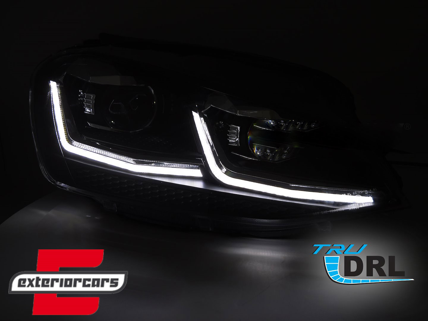 Prednja svjetla LED DRL SEQ žmigavci GTI look / / VW Golf 7.5 Facelift (2017-2019) - Slika 3
