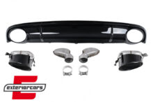 Difuzor zraka & nastavci auspuha RS7 dizajn (crna) / Audi A7 4G (2010-2014)