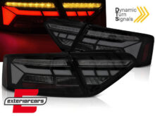 Full LED stražnja svjetla SEQ žmigavci LedBar dizajn (crna/smoke) / Audi A5 8T Facelift (2012-2016)