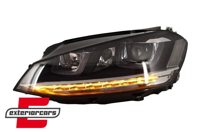Prednja svjetla 3D LED DRL SEQ žmigavci R-line dizajn / VW Golf 7 VII (2012-2017) - Slika 10
