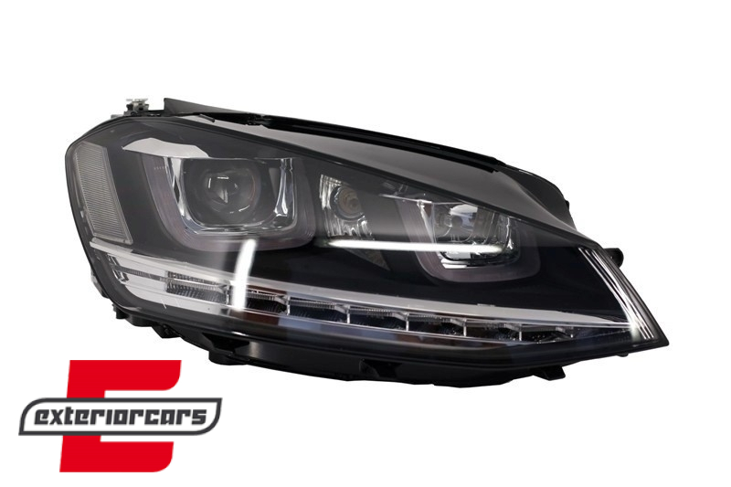 Prednja svjetla 3D LED DRL SEQ žmigavci R-line dizajn / VW Golf 7 VII (2012-2017) - Slika 3