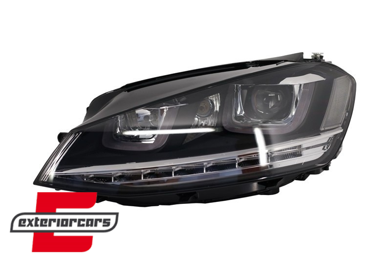 Prednja svjetla 3D LED DRL SEQ žmigavci R-line dizajn / VW Golf 7 VII (2012-2017) - Slika 4