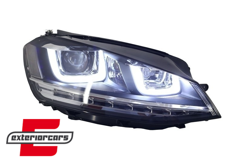 Prednja svjetla 3D LED DRL SEQ žmigavci R-line dizajn / VW Golf 7 VII (2012-2017) - Slika 6