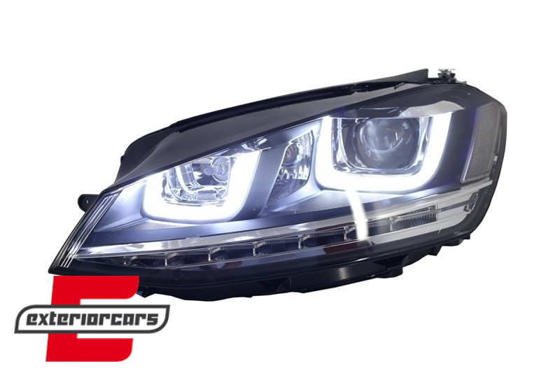 Prednja svjetla 3D LED DRL SEQ žmigavci R-line dizajn / VW Golf 7 VII (2012-2017) - Slika 7