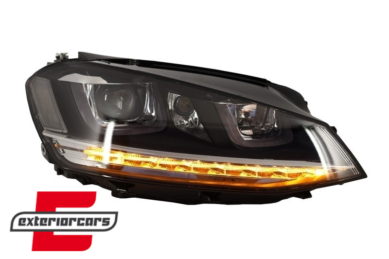 Prednja svjetla 3D LED DRL SEQ žmigavci R-line dizajn / VW Golf 7 VII (2012-2017) - Slika 9