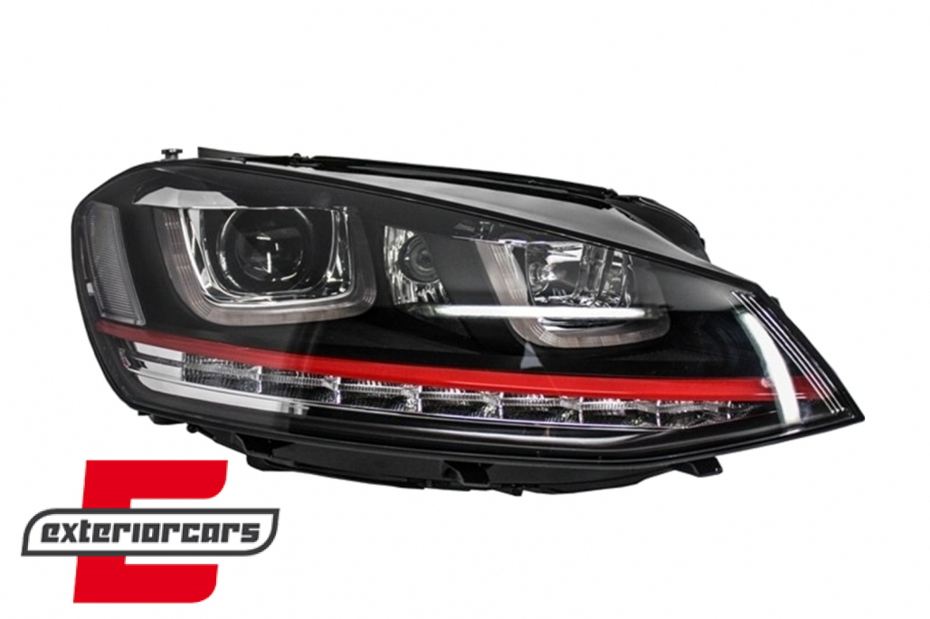 Prednja svjetla 3D LED DRL SEQ žmigavci GTI dizajn / VW Golf 7 VII (2012-2017) - Slika 3