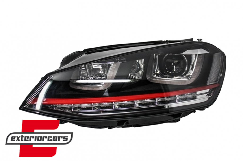 Prednja svjetla 3D LED DRL SEQ žmigavci GTI dizajn / VW Golf 7 VII (2012-2017) - Slika 4