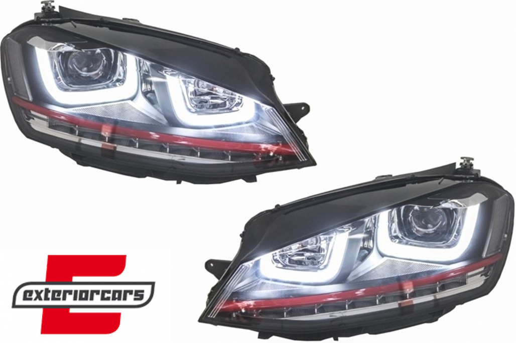 Prednja svjetla 3D LED DRL SEQ žmigavci GTI dizajn / VW Golf 7 VII (2012-2017) - Slika 8