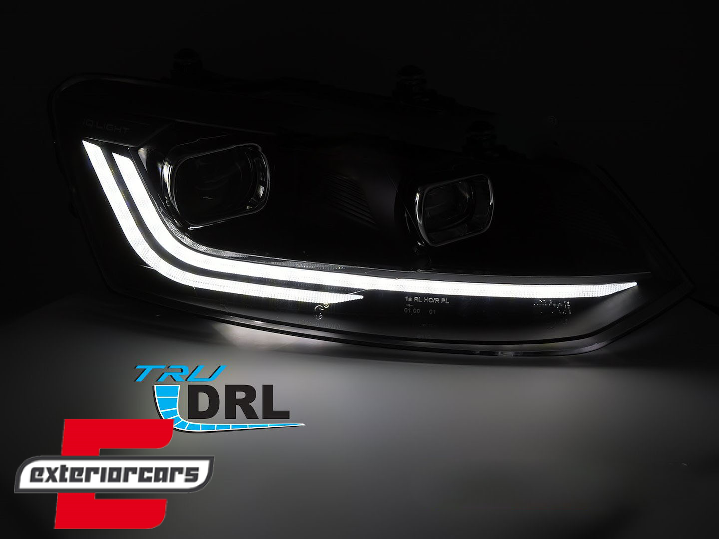 Prednja svjetla LED DRL SEQ žmigavci (crvena) / VW Polo Mk5 6R 6C (2009-2017) - Slika 3