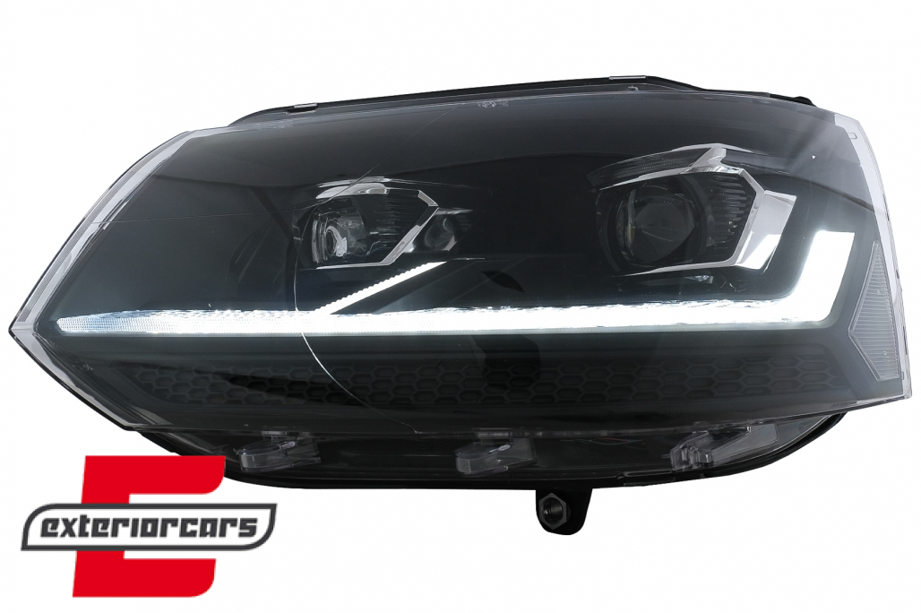 Full LED prednja svjetla SEQ žmigavci (crna/chrome) / VW Transporter Caravelle Multivan T5.1 Facelift (2010-2015) - Slika 11
