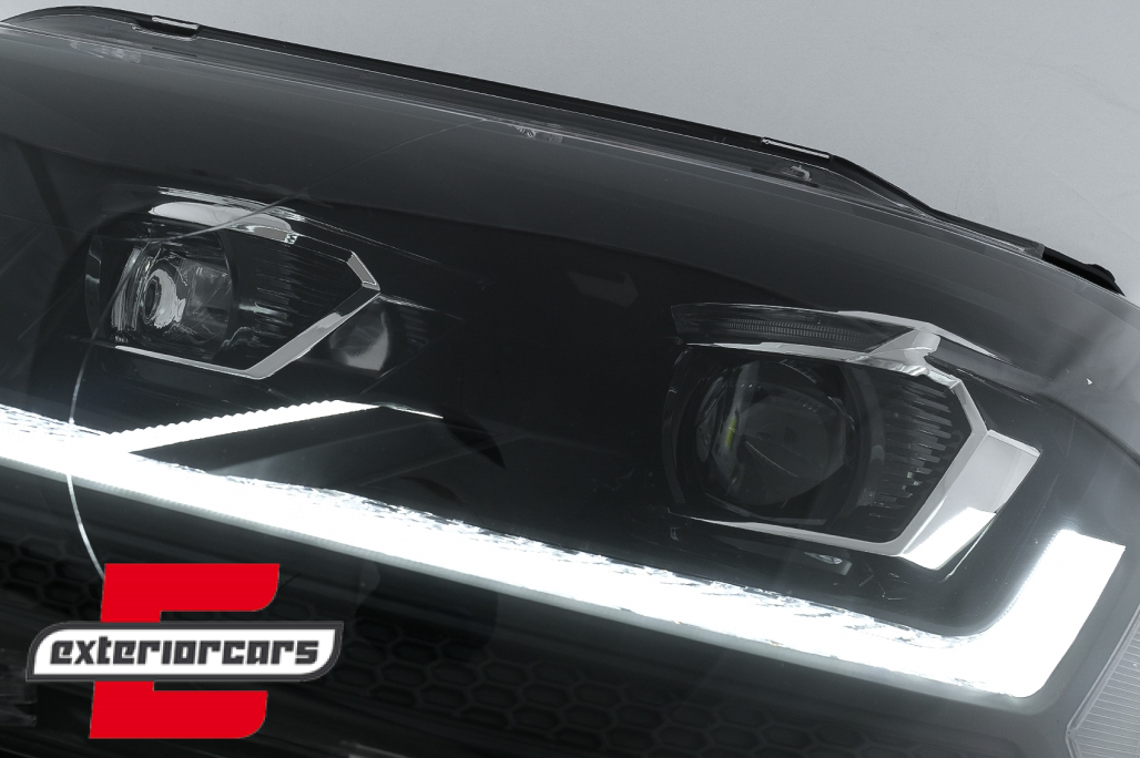 Full LED prednja svjetla SEQ žmigavci (crna/chrome) / VW Transporter Caravelle Multivan T5.1 Facelift (2010-2015) - Slika 13