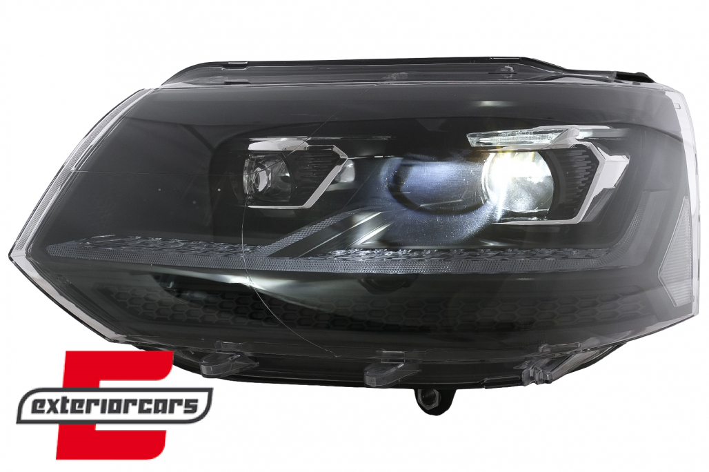 Full LED prednja svjetla SEQ žmigavci (crna/chrome) / VW Transporter Caravelle Multivan T5.1 Facelift (2010-2015) - Slika 18