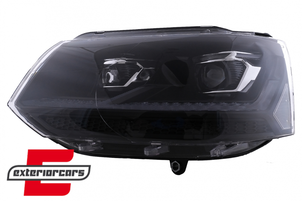 Full LED prednja svjetla SEQ žmigavci (crna/chrome) / VW Transporter Caravelle Multivan T5.1 Facelift (2010-2015) - Slika 3