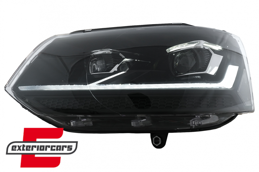 Full LED prednja svjetla SEQ žmigavci (crna/chrome) / VW Transporter Caravelle Multivan T5.1 Facelift (2010-2015) - Slika 9