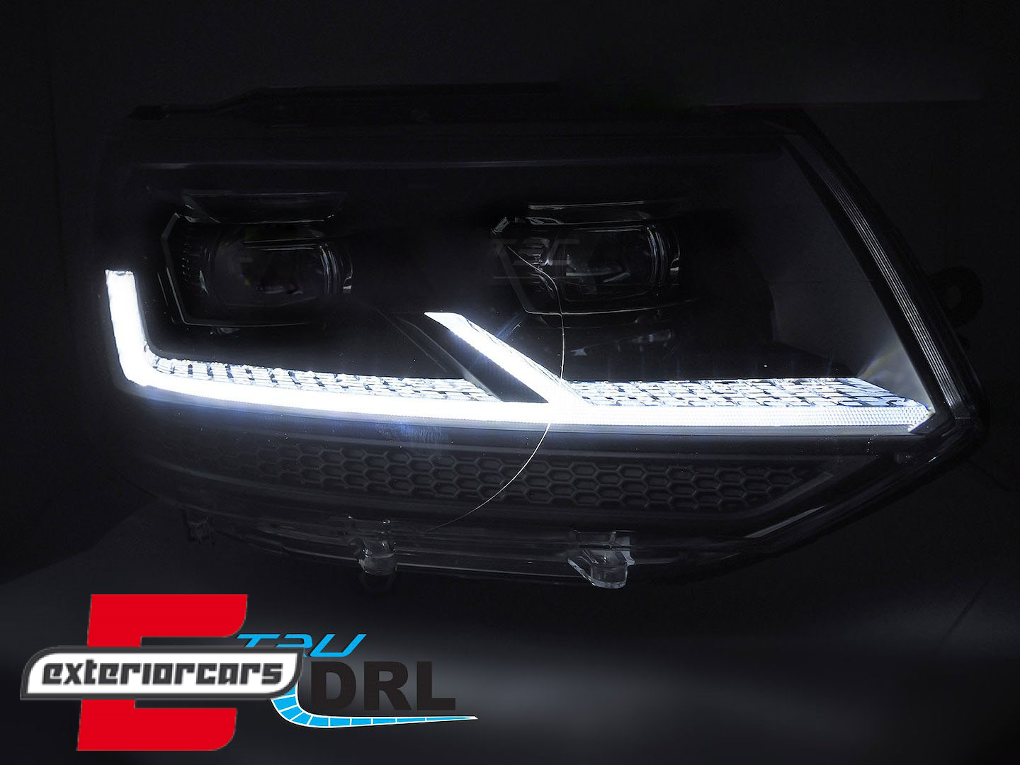 Full LED prednja svjetla SEQ žmigavci (crna) / VW Transporter Caravelle Multivan T5.1 Facelift (2010-2015) - Slika 4
