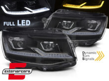 Full LED prednja svjetla SEQ žmigavci (crna/chrome) / VW T6 (2015-2019)