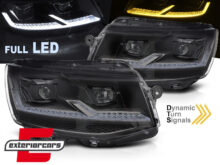 Full LED prednja svjetla SEQ žmigavci (crna) / VW T6 (2015-2019)
