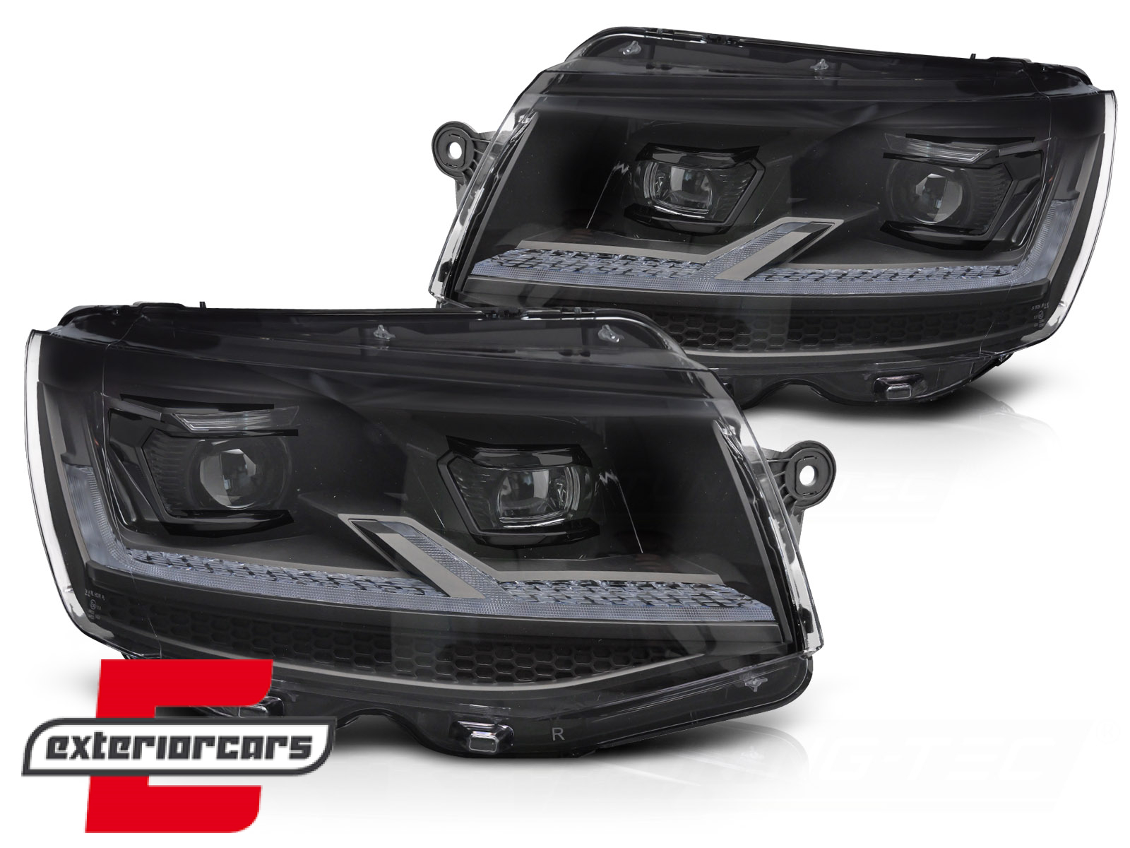 Full LED prednja svjetla SEQ žmigavci (crna) / VW T6 (2015-2019) - Slika 2
