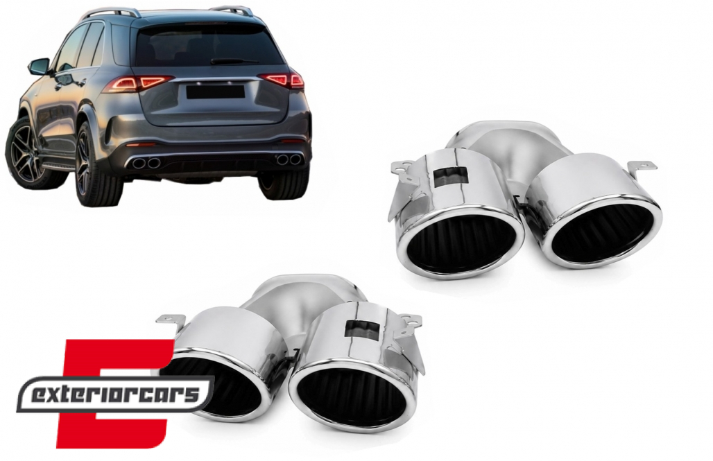 Nastavci auspuha AMG dizajn (chrome) / Mercedes GLE W167 GLE Coupe C167 AMG GT 4-vrata X290