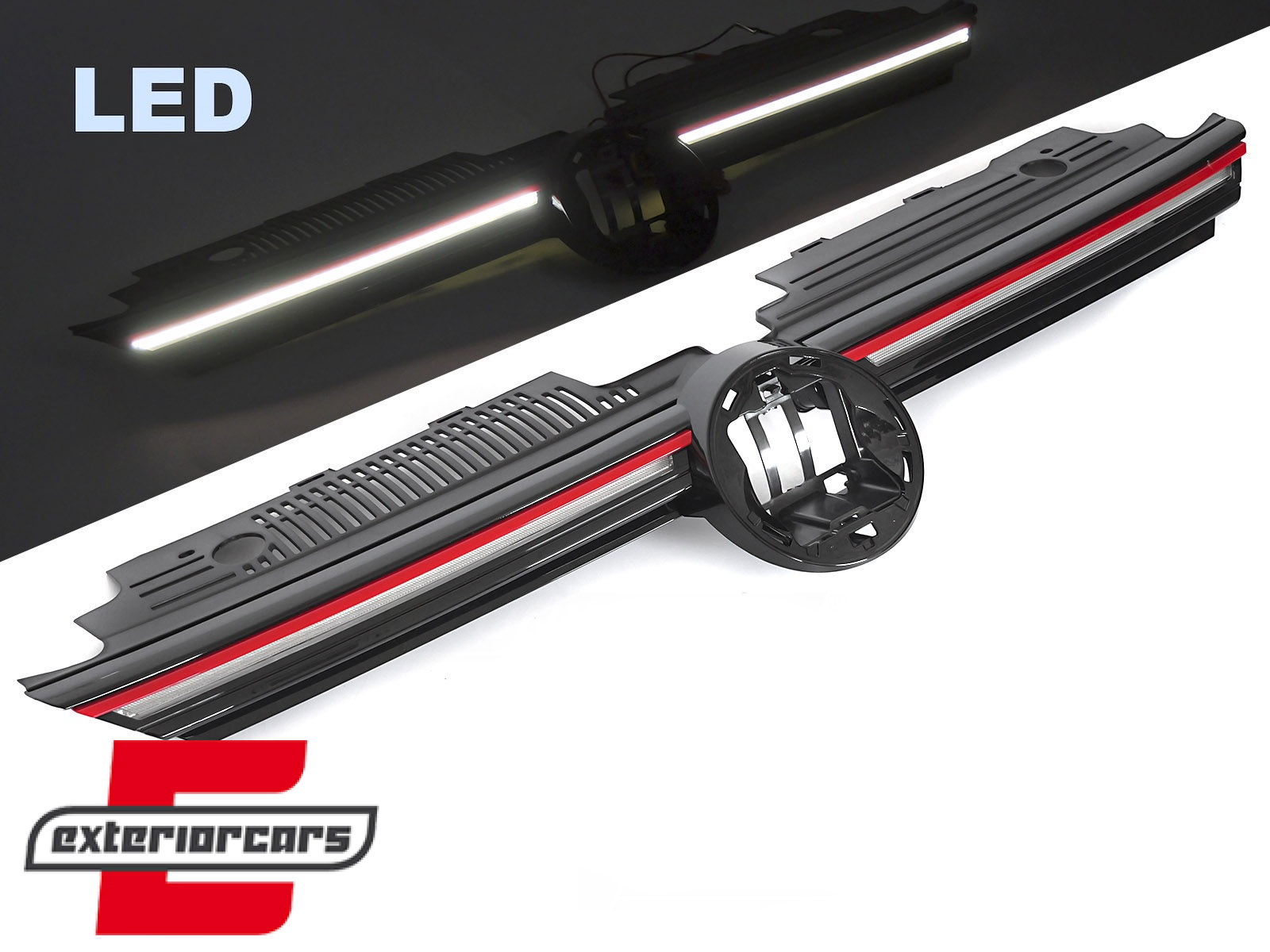 Prednja maska GTI dizajn sa LED (piano crna) / VW Golf 8 (2020-2024)
