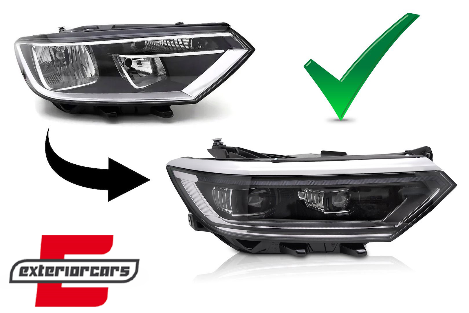 Full LED prednja svjetla SEQ žmigavci Facelift 2020 look / VW Passat B8 3G (2014-2019) - Slika 6