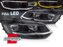 Full LED prednja svjetla SEQ žmigavci (chrome) / VW Polo Mk5 6R 6C (2009-2017)