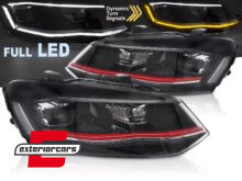Full LED prednja svjetla SEQ žmigavci (crvena) / VW Polo Mk5 6R 6C (2009-2017)