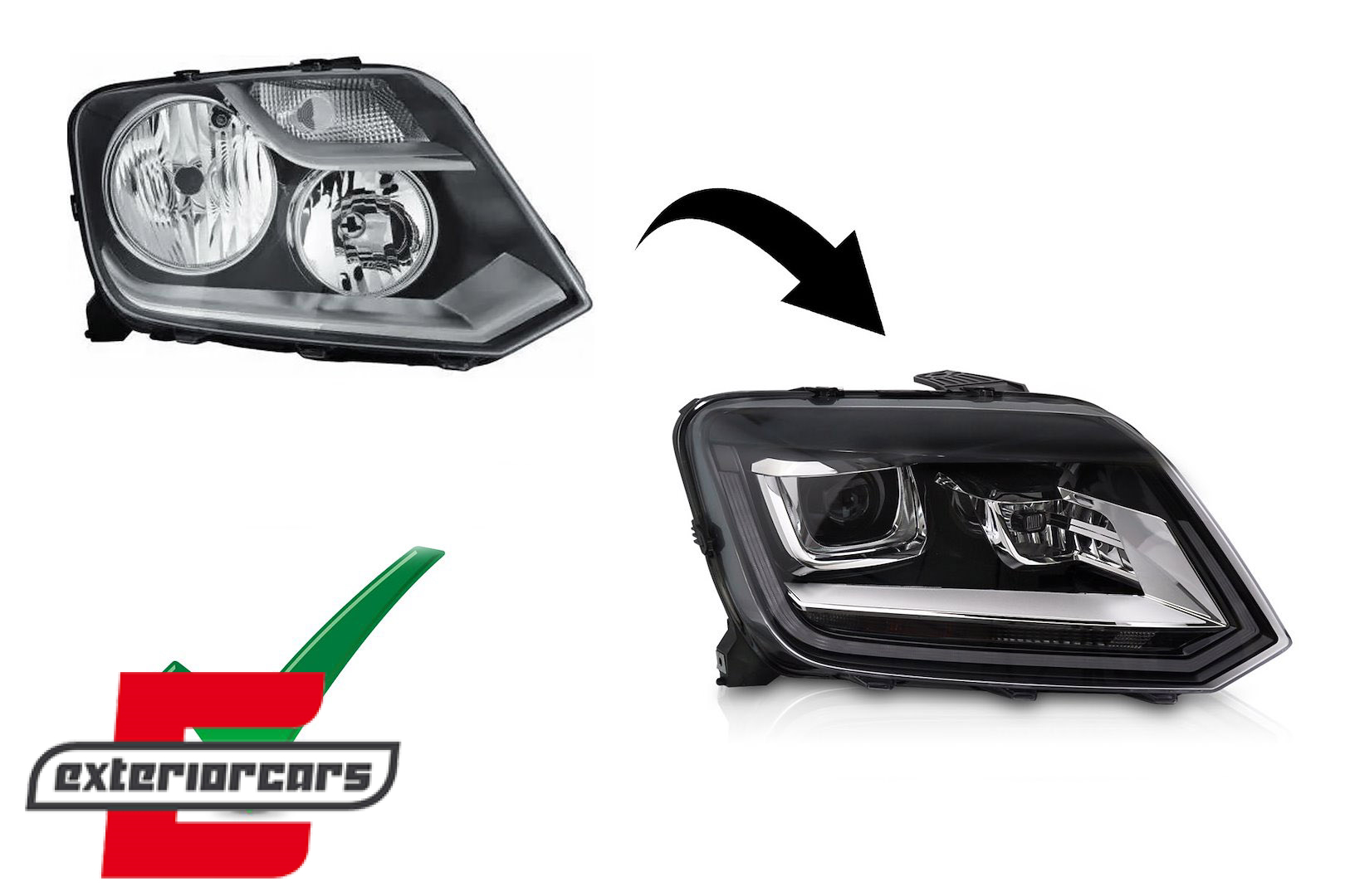 Prednja svjetla LED DRL Xenon look / VW Amarok (2010-2016) - Slika 5