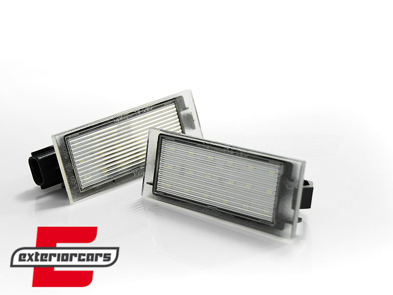 LED svjetla registarske pločice / Renault Clio Espace Kadjar Kangoo Laguna Master Megane Trafic Twingo Twizy Vel Satis Wind Dacia Logan Sandero Mercedes Benz Citan Nissan Interstar NV400 Opel Movano Smart Fortwo - Slika 2