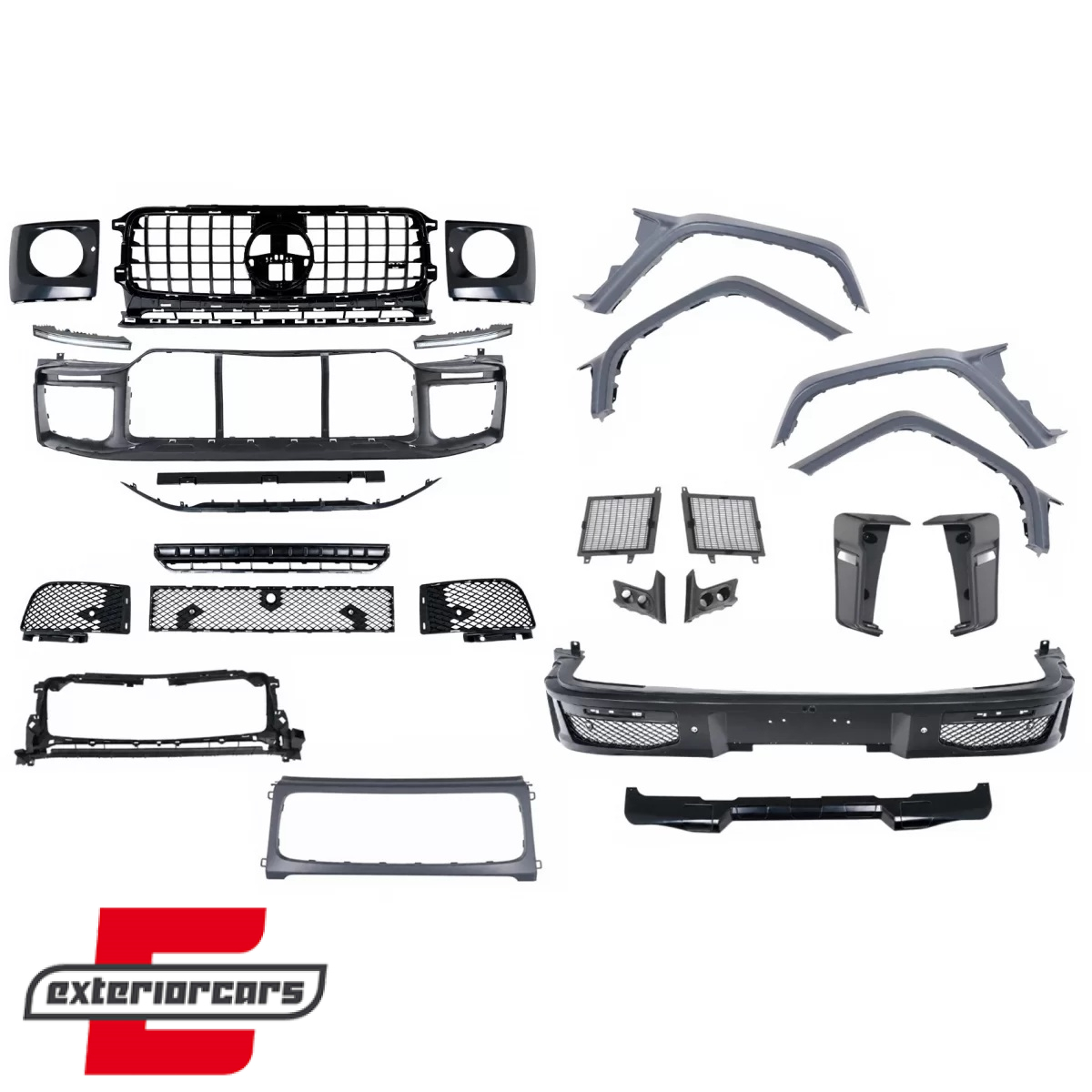 Bodykit za pretvorbu u G63 B dizajn (crna maska) / Mercedes G-klasa W465 (2024-)