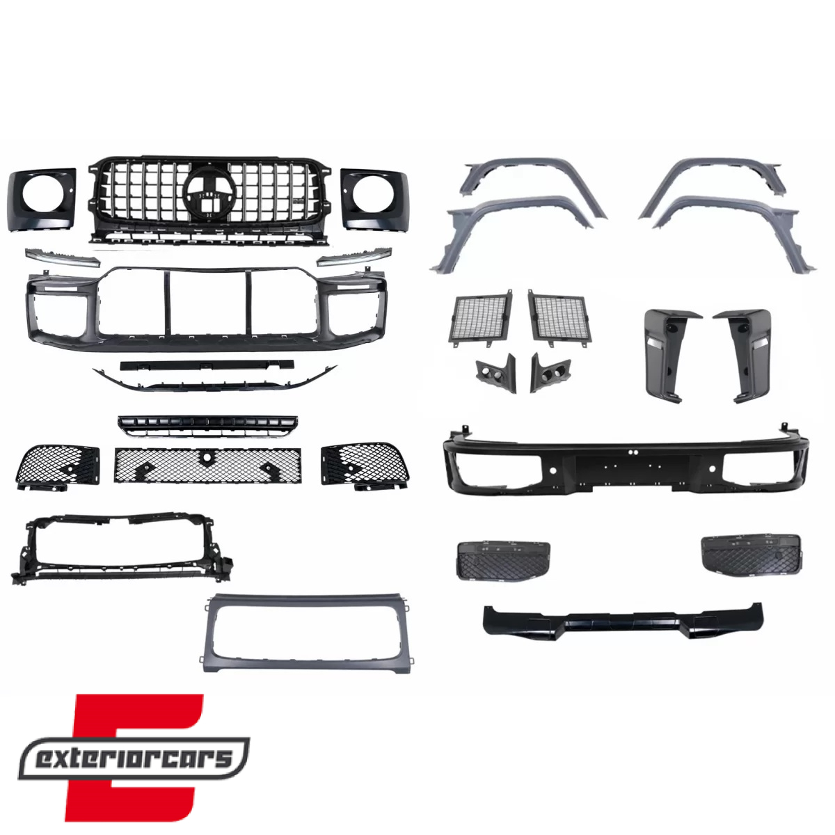 Bodykit za pretvorbu u G63 B dizajn (chrome maska) / Mercedes G-klasa W465 (2024-)