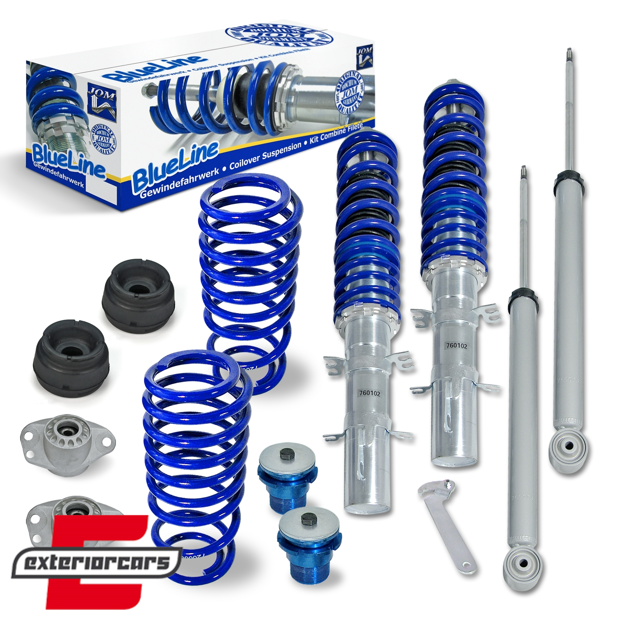 Gewinde JOM BlueLine s nosačima amortizera / VW Golf 4 + VW Bora (1997-2006)