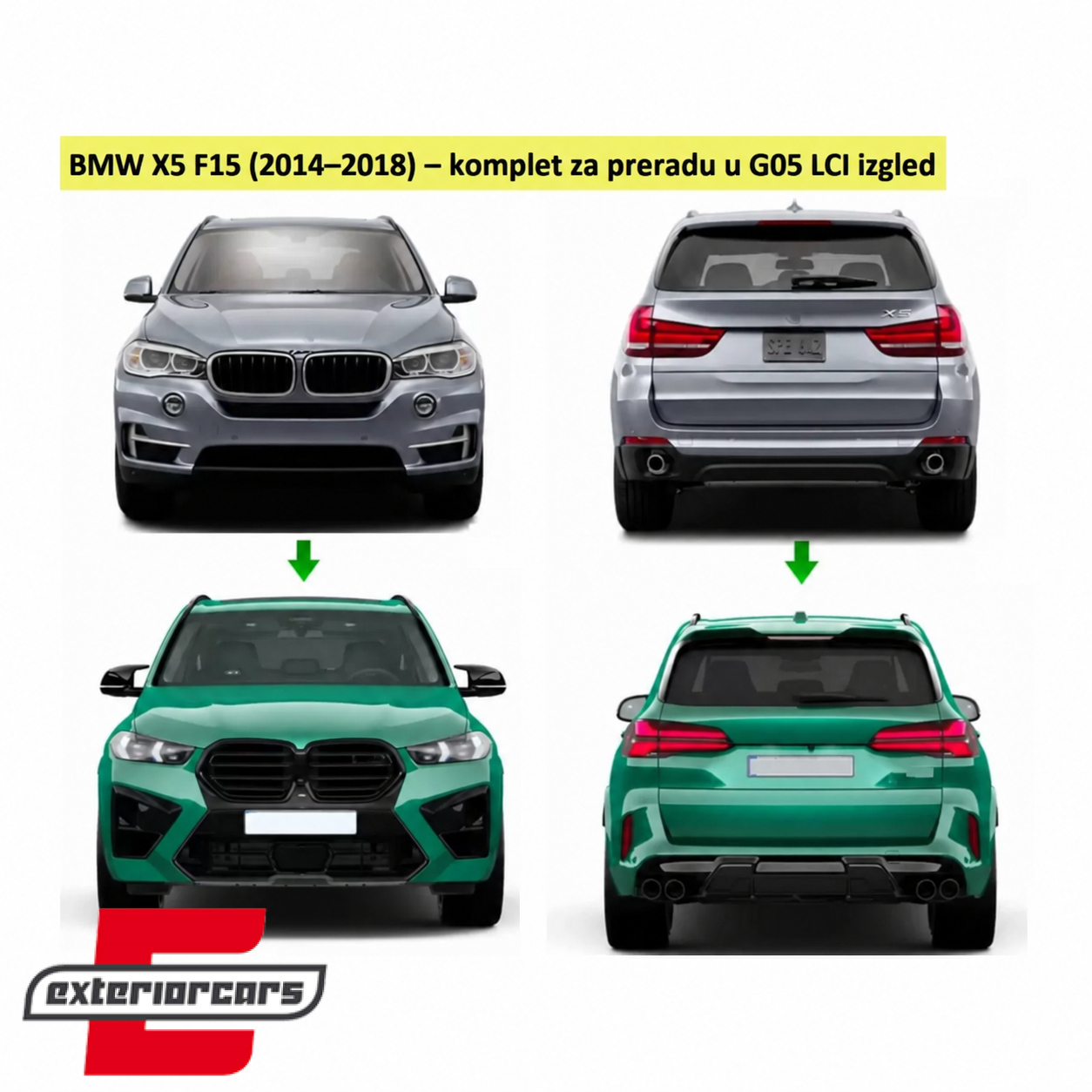 Bodykit za pretvorbu u G05 LCI dizajn / BMW X5 F15 (2013-2018) - Slika 66